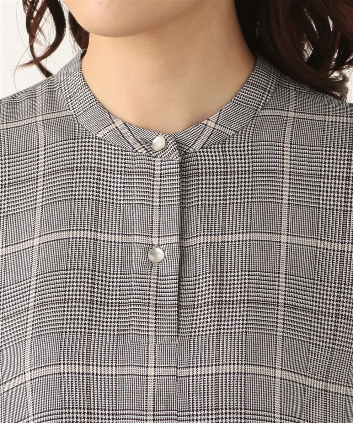 A/C DESIGN BY ALPHA CUBIC レーヨンチェックティアードブラウス_sub_3