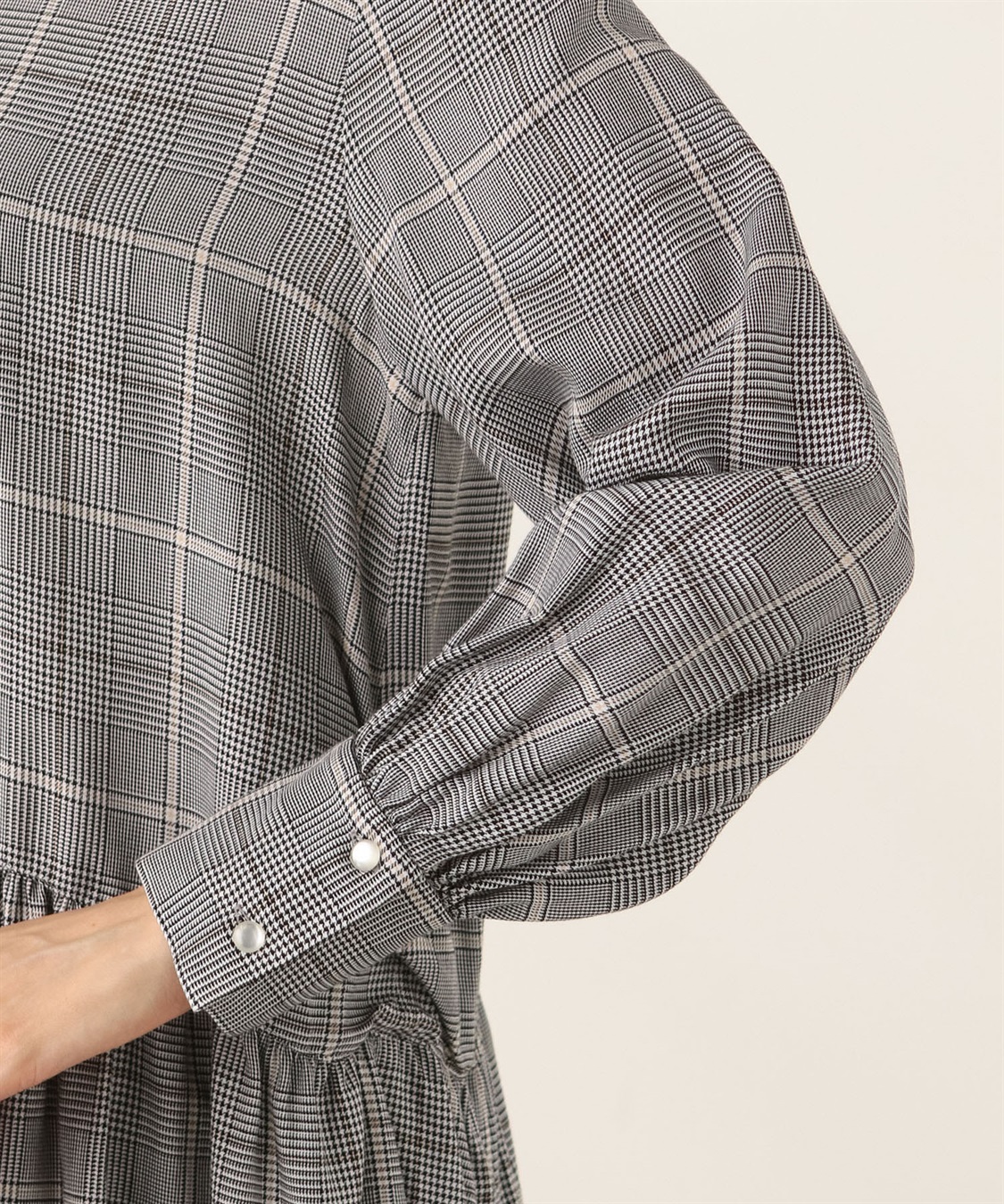 A/C DESIGN BY ALPHA CUBIC レーヨンチェックティアードブラウス_sub_4