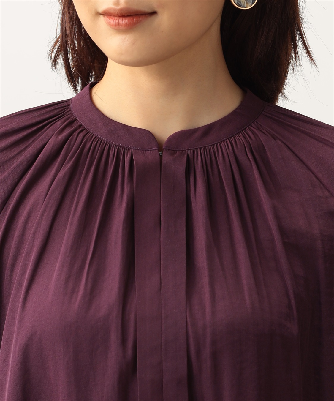 A/C DESIGN BY ALPHA CUBIC サテンバンドカラーシャツ_sub_4