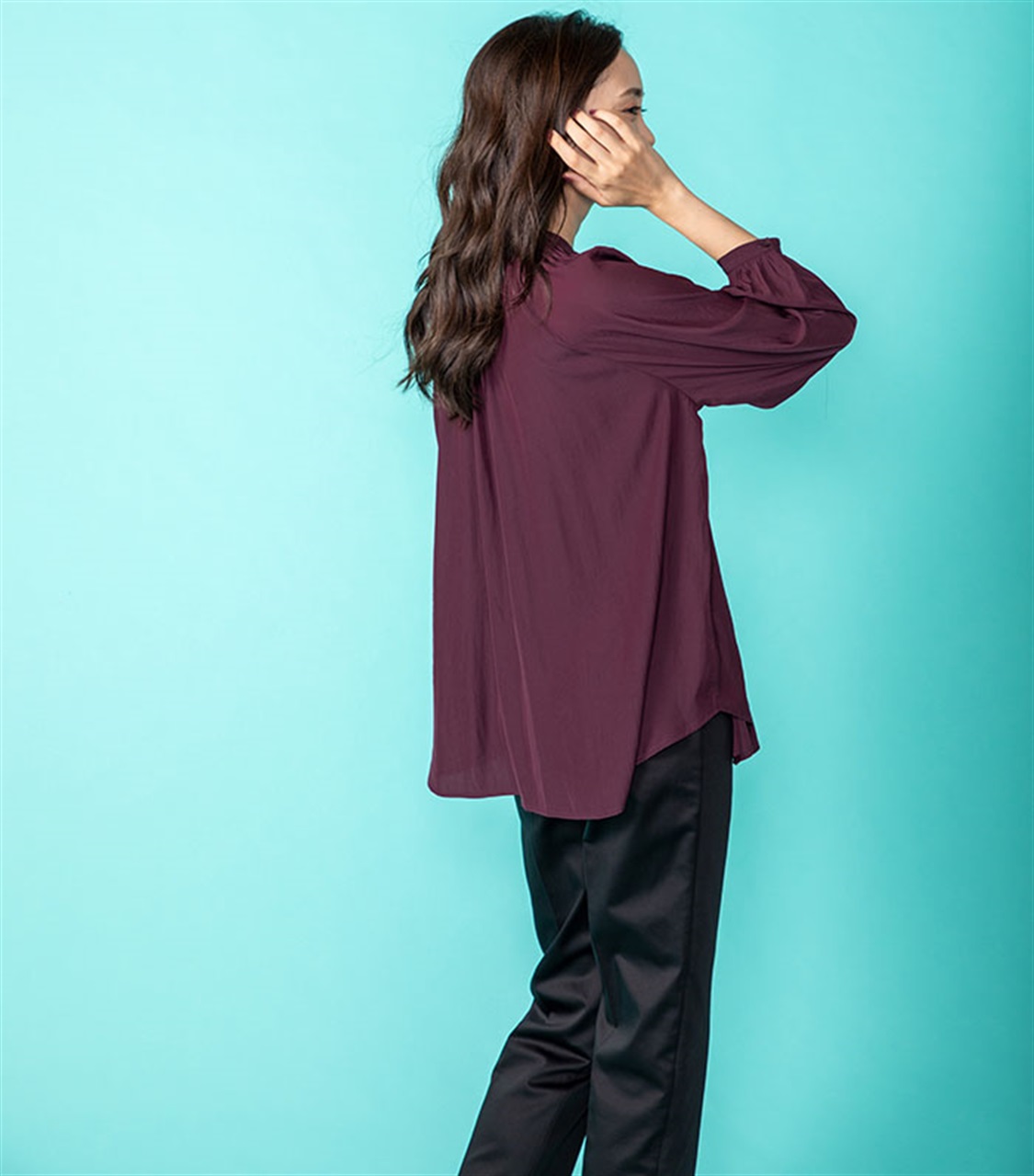 A/C DESIGN BY ALPHA CUBIC サテンバンドカラーシャツ_sub_11