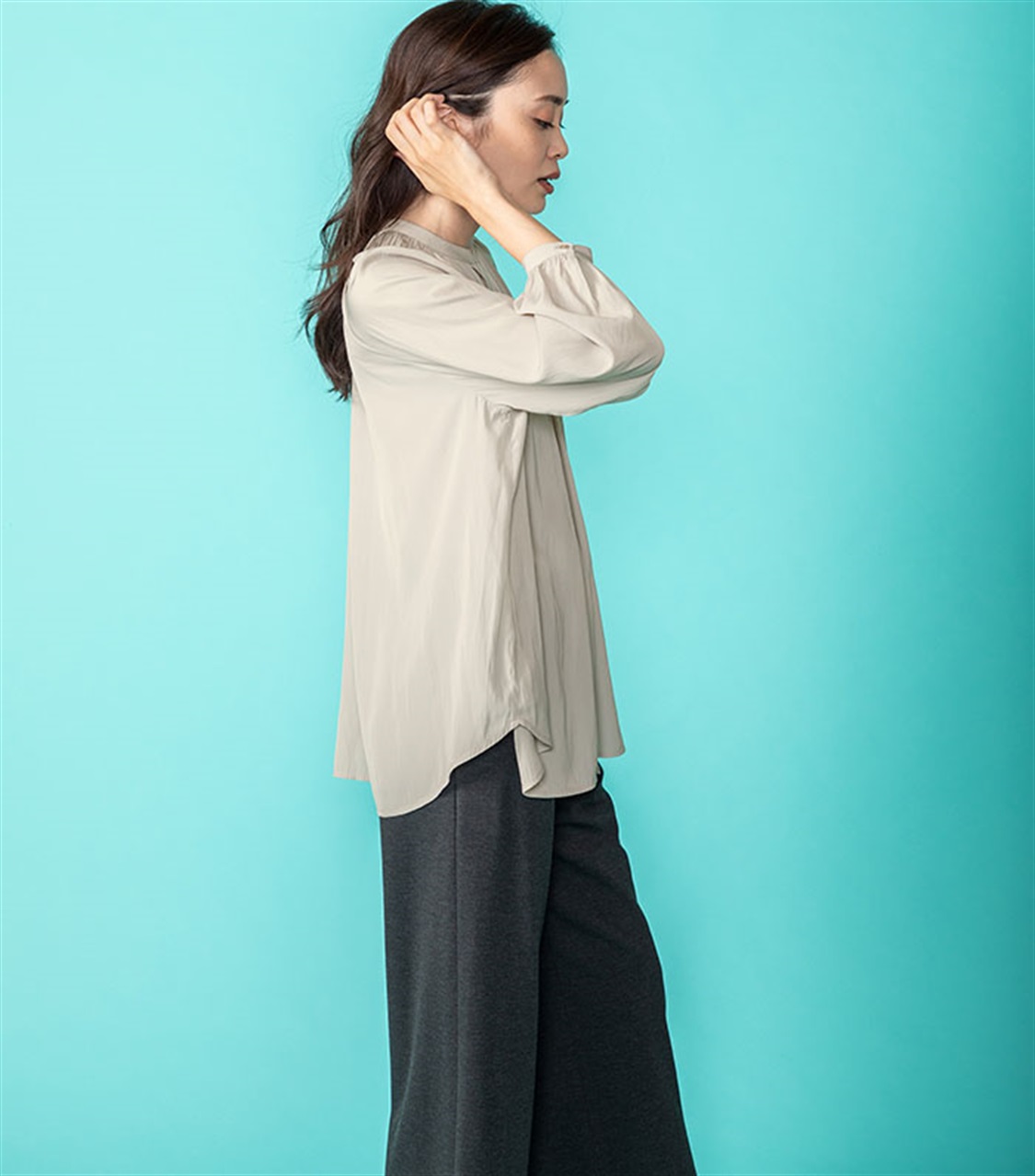 A/C DESIGN BY ALPHA CUBIC サテンバンドカラーシャツ_sub_15