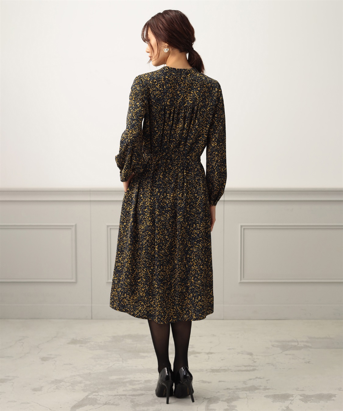 花柄プリントワンピース A C Design By Alpha Cubic クロスプラス公式通販サイト