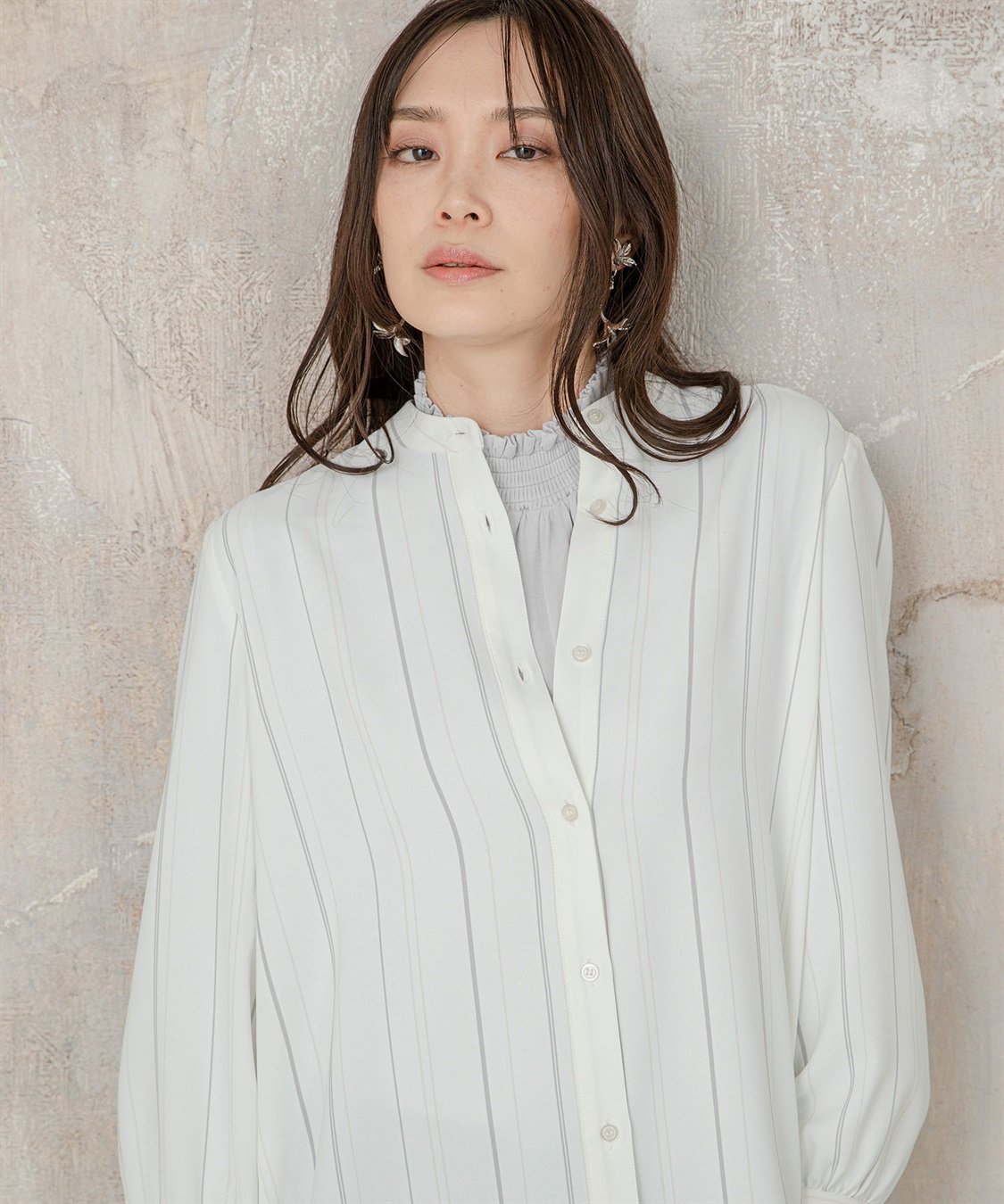 A/C DESIGN BY ALPHA CUBIC トリアセ風ストライプシャツ_sub_14