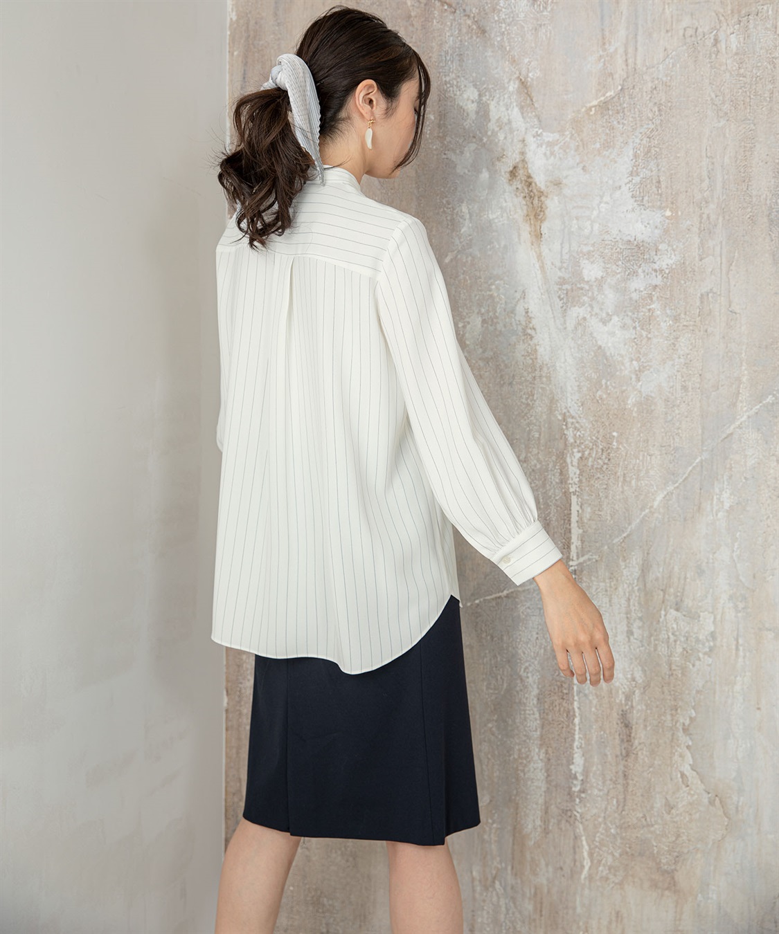 A/C DESIGN BY ALPHA CUBIC トリアセ風ストライプシャツ_sub_17