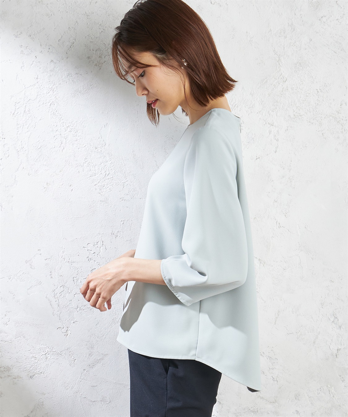 A/C DESIGN BY ALPHA CUBIC カラーラインパイピングブラウス_sub_2