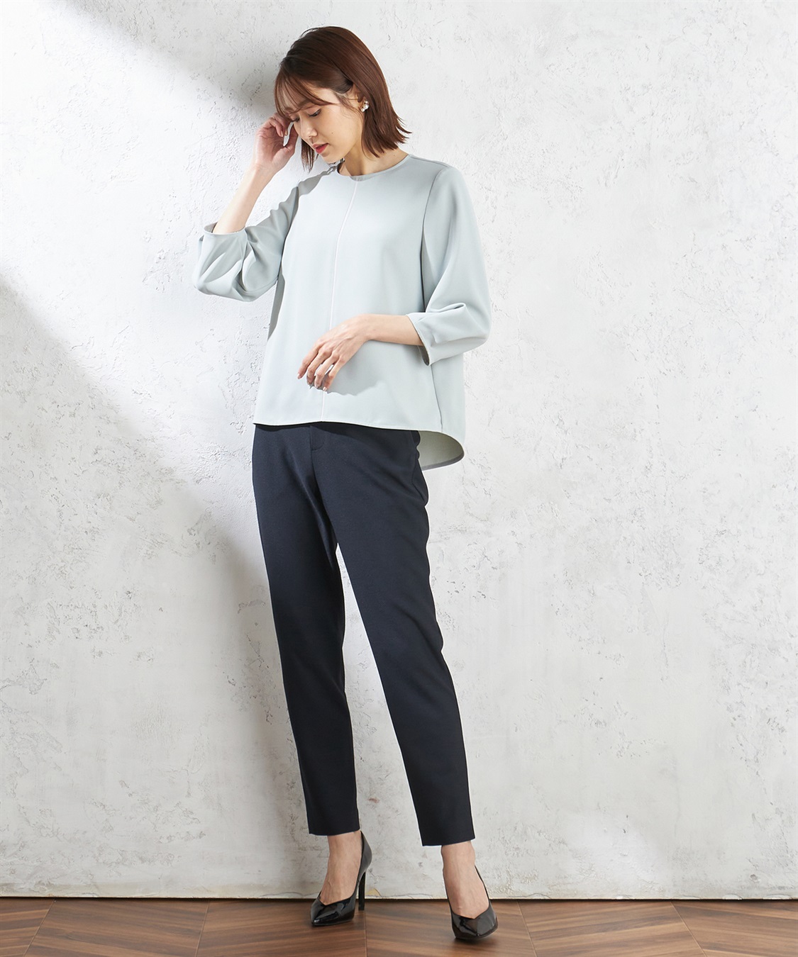 A/C DESIGN BY ALPHA CUBIC カラーラインパイピングブラウス_sub_9