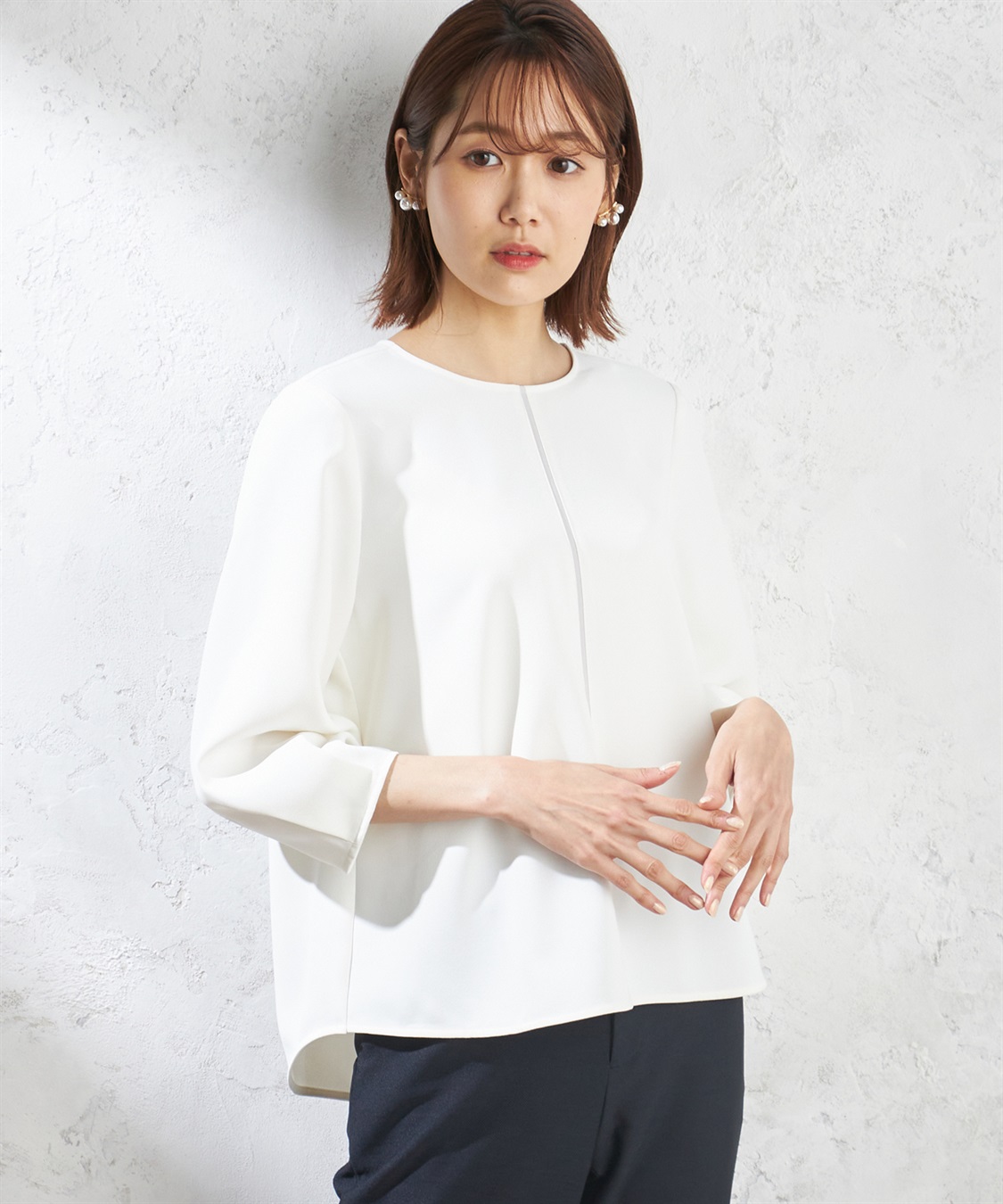 A/C DESIGN BY ALPHA CUBIC カラーラインパイピングブラウス_sub_10