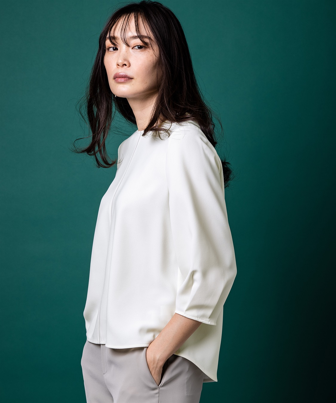 A/C DESIGN BY ALPHA CUBIC カラーラインパイピングブラウス_sub_11