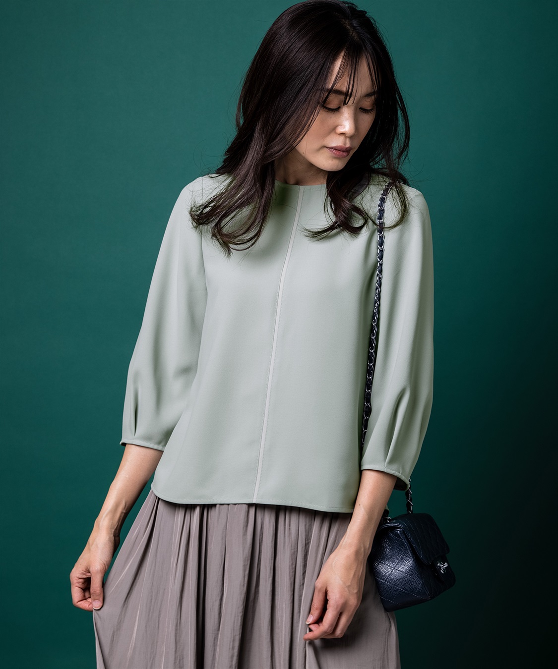 A/C DESIGN BY ALPHA CUBIC カラーラインパイピングブラウス_sub_13