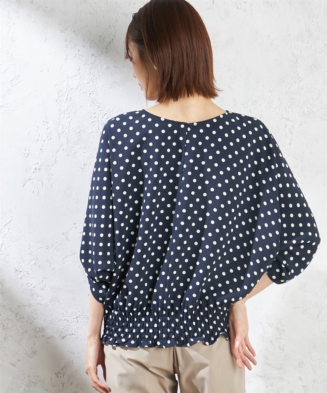 A/C DESIGN BY ALPHA CUBIC シャーリングドルマンブラウス_sub_3