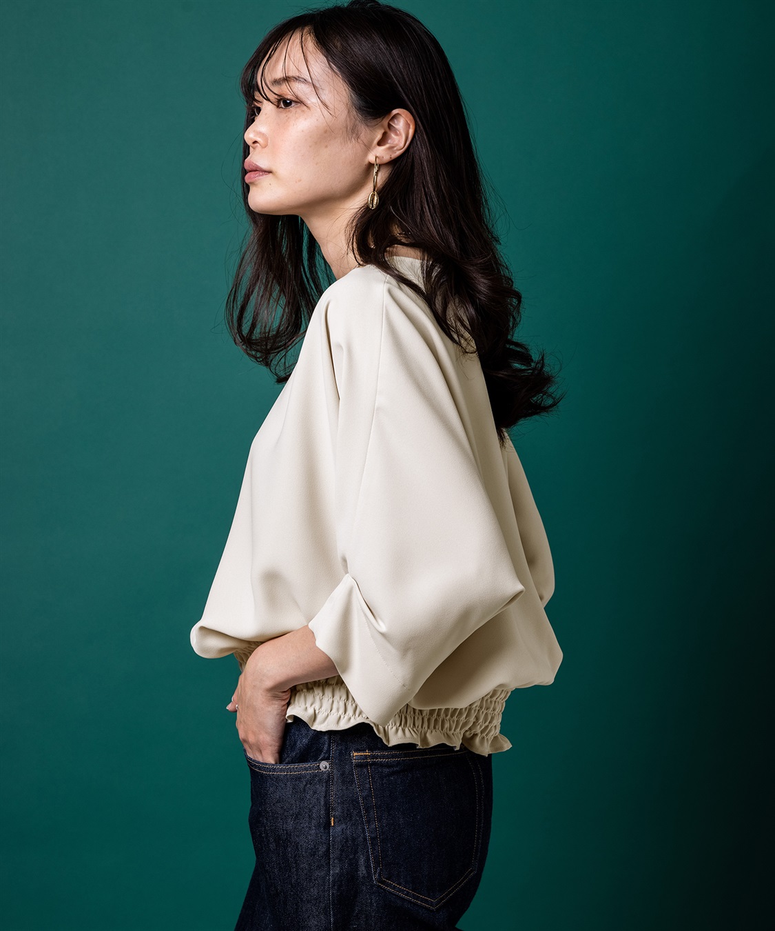 A/C DESIGN BY ALPHA CUBIC シャーリングドルマンブラウス_sub_13