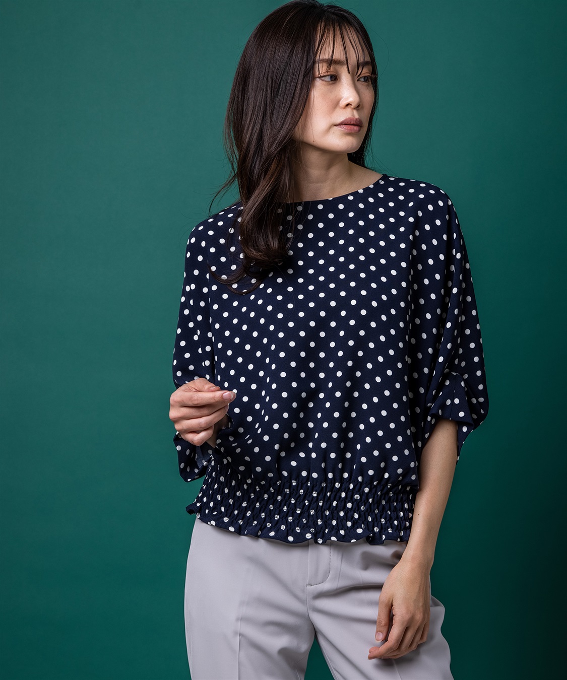 A/C DESIGN BY ALPHA CUBIC シャーリングドルマンブラウス_sub_14