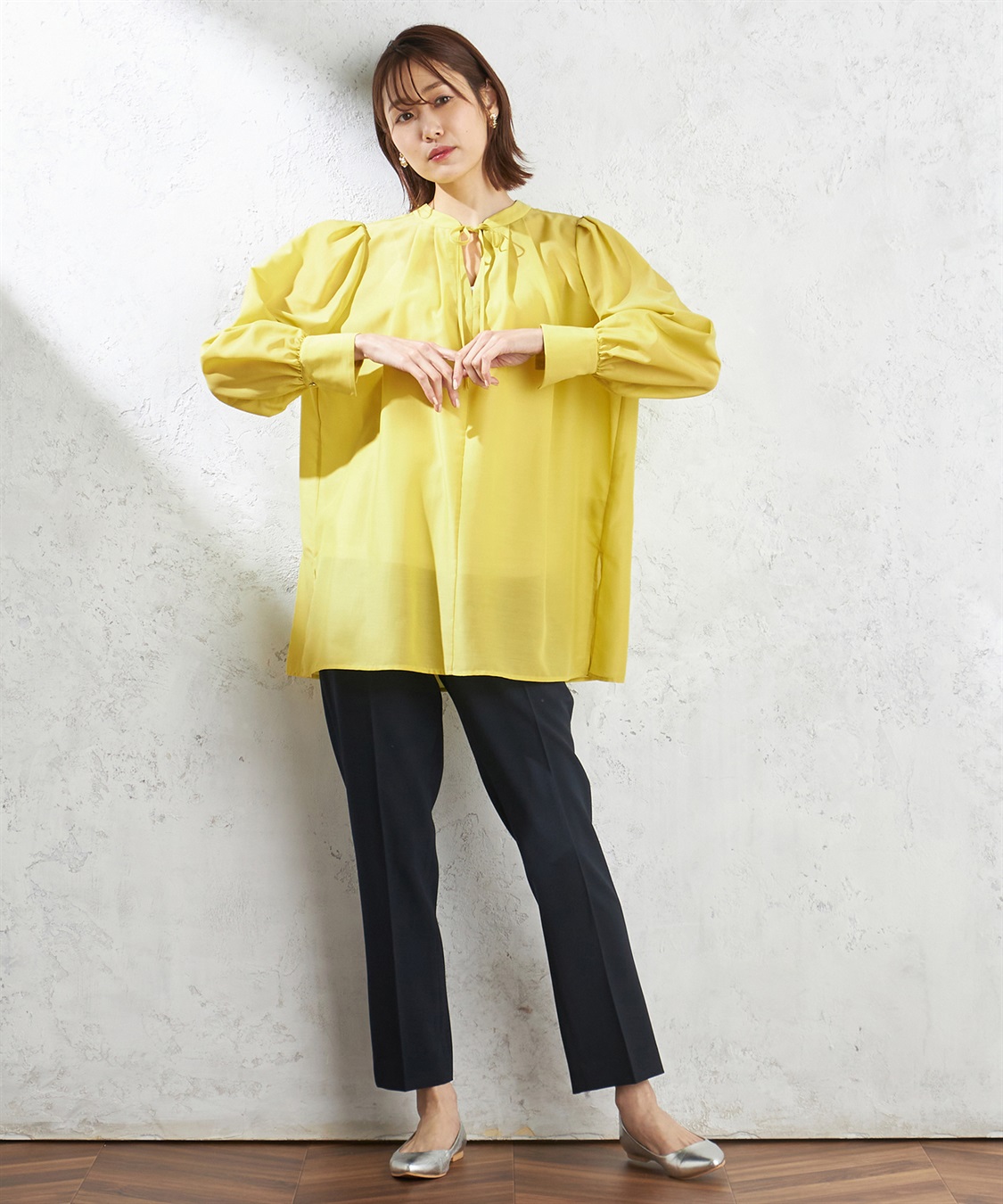 A/C DESIGN BY ALPHA CUBIC ボリュームスリーブカフタンブラウス_sub_7
