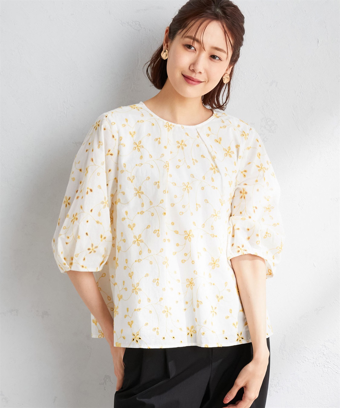 A/C DESIGN BY ALPHA CUBIC 総刺しゅうブラウス_sub_10