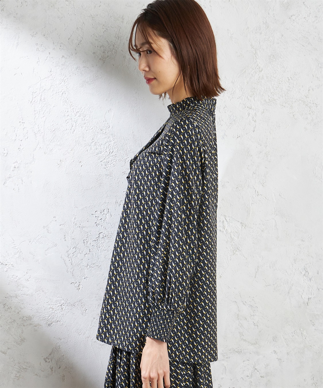 A/C DESIGN BY ALPHA CUBIC ヴィンテージサテンブラウス_sub_3