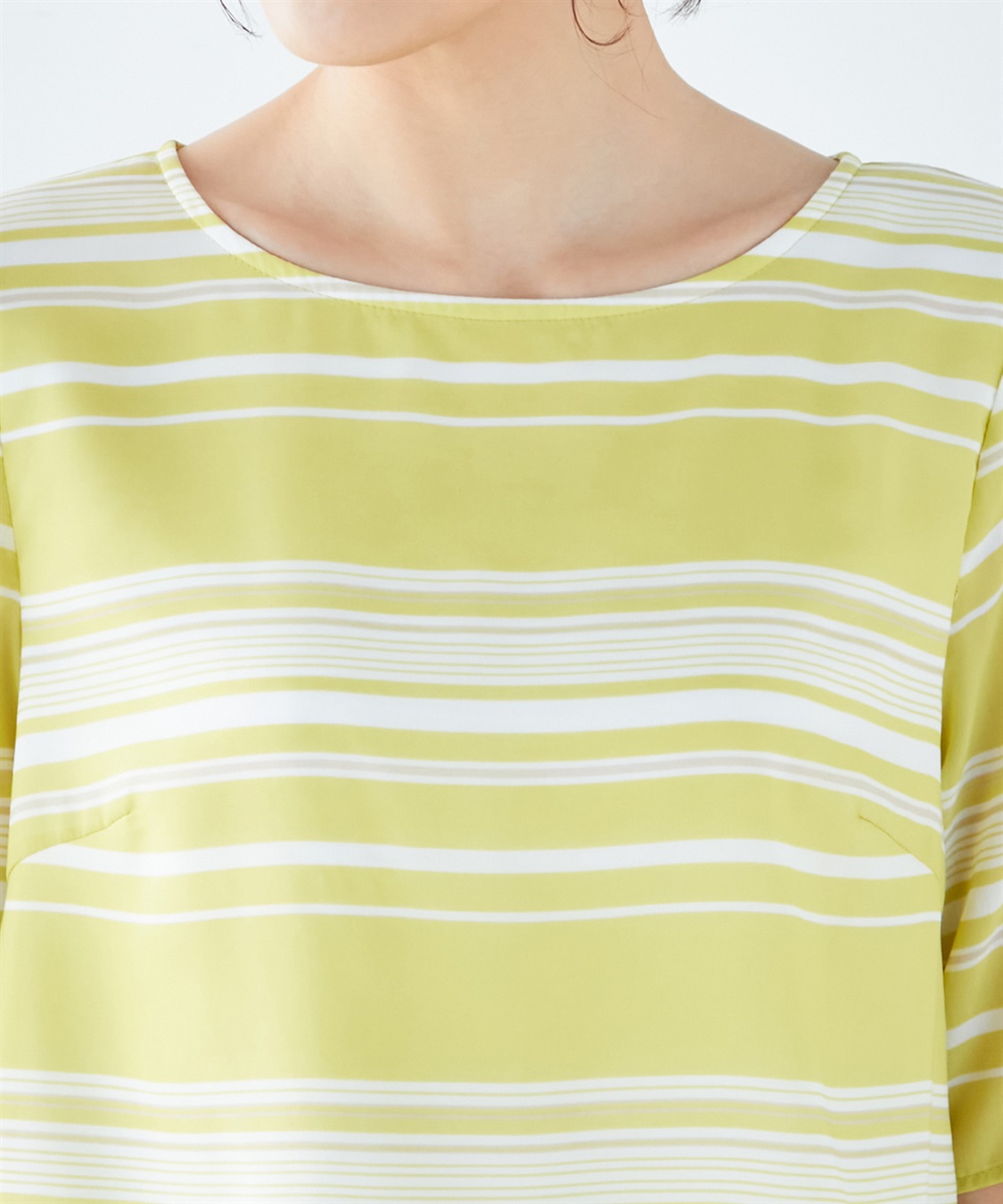 A/C DESIGN BY ALPHA CUBIC シアーボーダーブラウス_sub_4