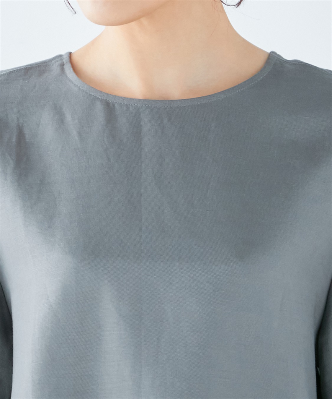 A/C DESIGN BY ALPHA CUBIC リネンブレンドTブラウス_sub_3