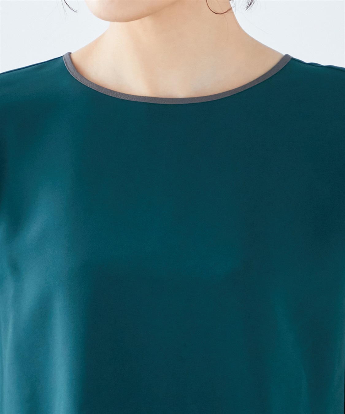 A/C DESIGN BY ALPHA CUBIC 【接触冷感】配色パイピングブラウス_sub_4