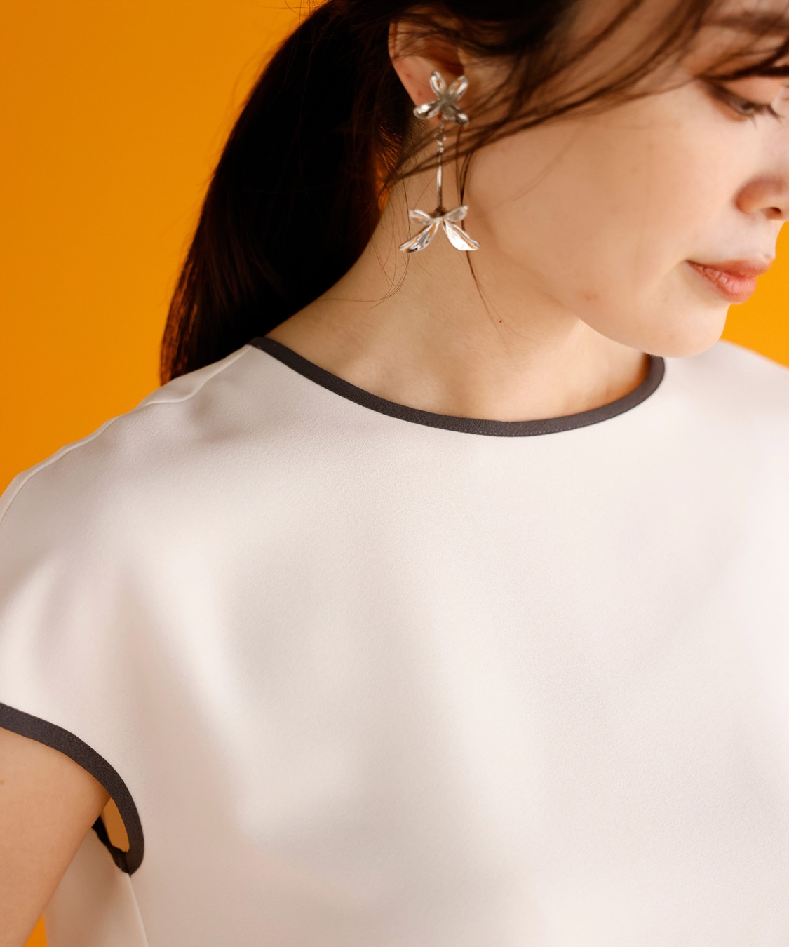 A/C DESIGN BY ALPHA CUBIC 【接触冷感】配色パイピングブラウス_sub_12