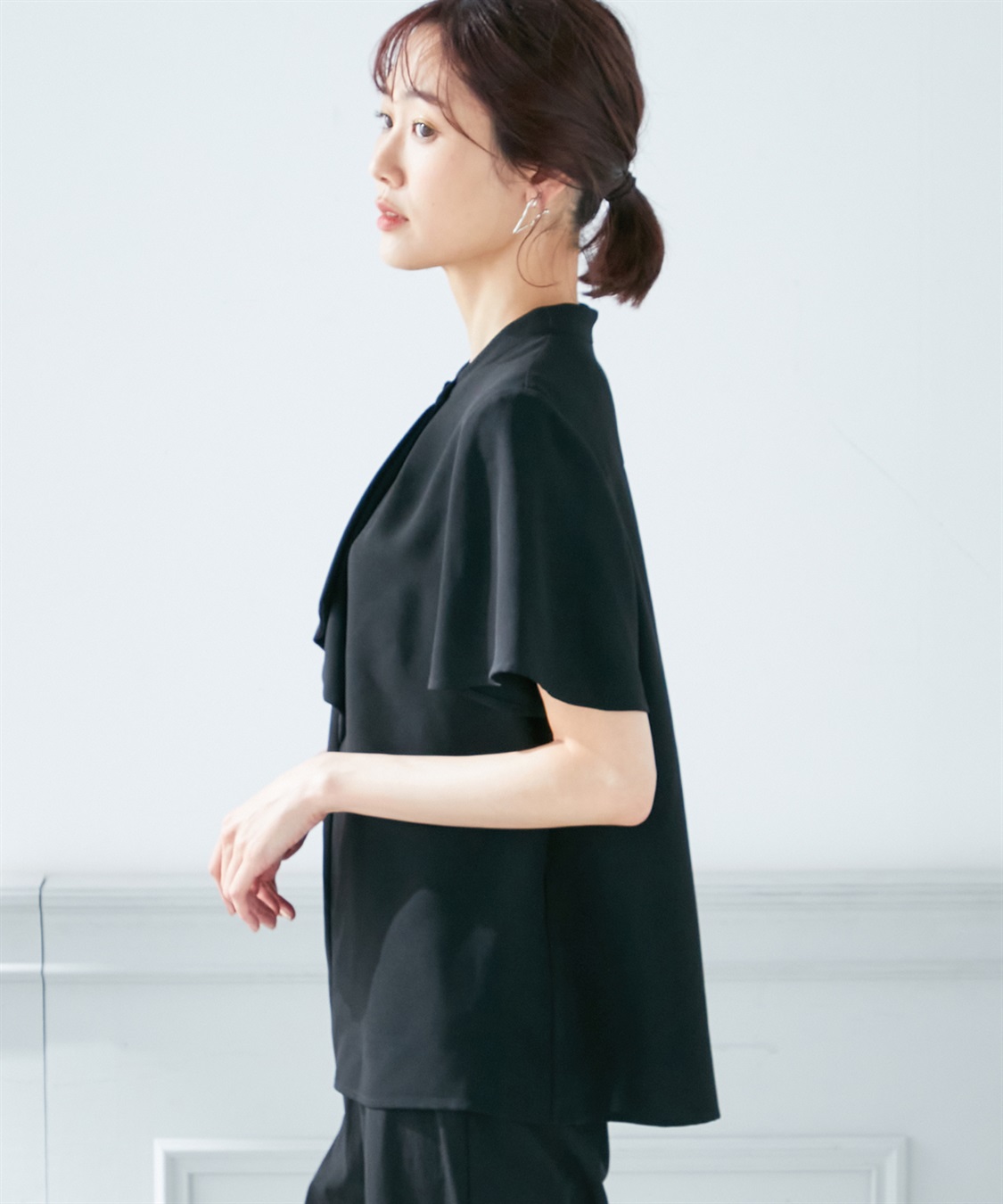 A/C DESIGN BY ALPHA CUBIC 【接触冷感】ボウタイブラウス_sub_1