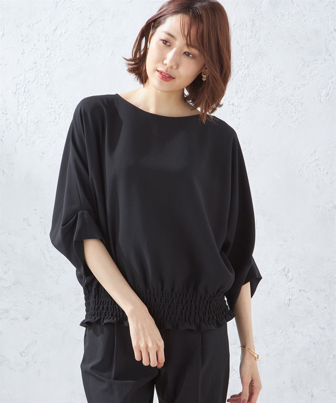 A/C DESIGN BY ALPHA CUBIC 【接触冷感】プリントドルマンブラウス_sub_16