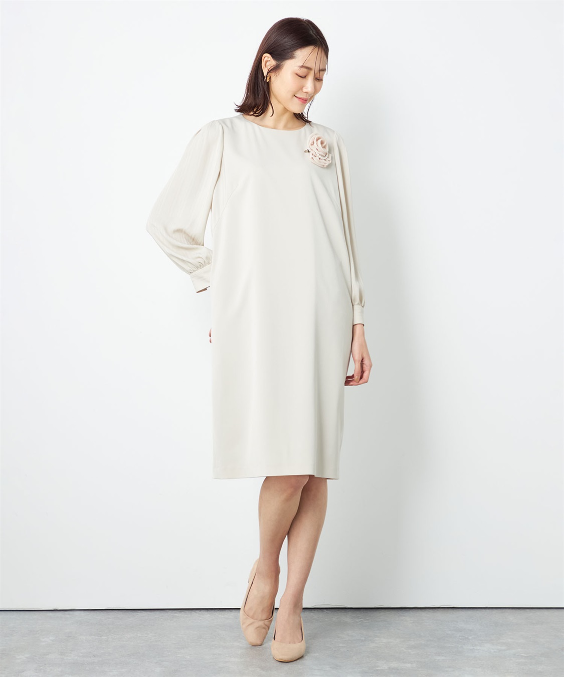 A/C DESIGN BY ALPHA CUBIC NOIE(R)/ノイエストライプスリーブワンピース_sub_9