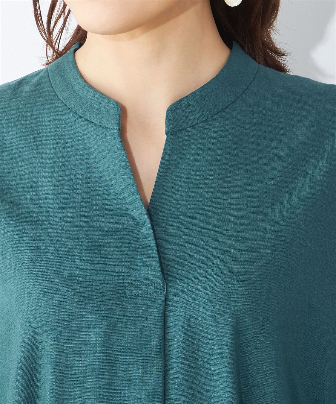 A/C DESIGN BY ALPHA CUBIC リネンブレンドリボンワンピース_sub_4