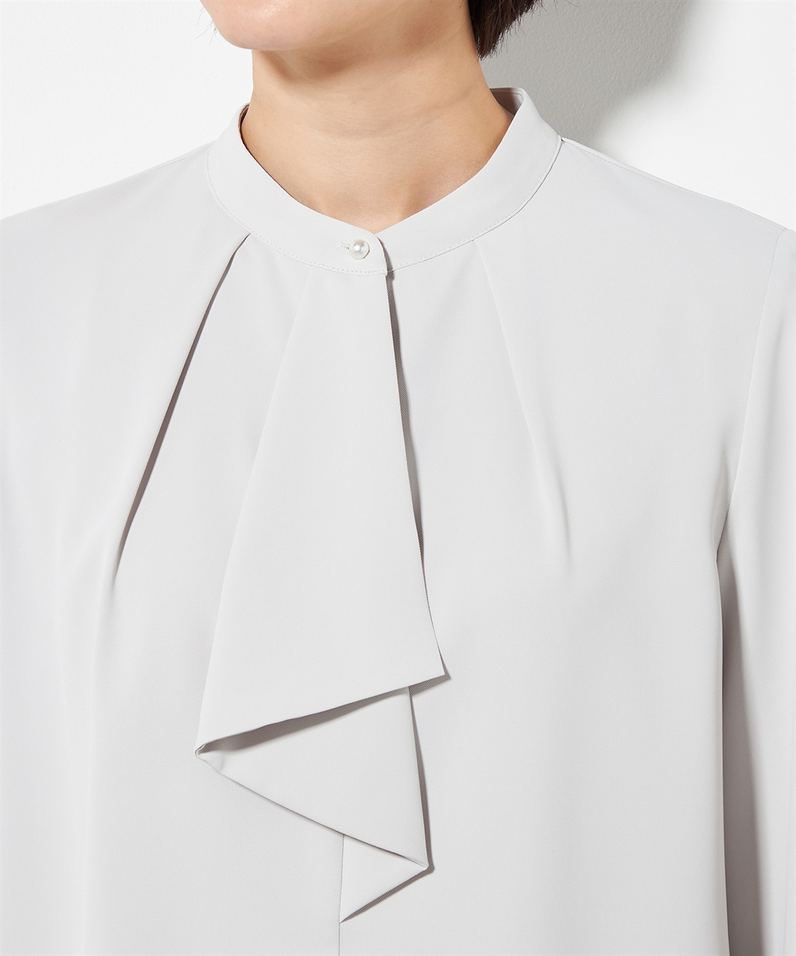 A/C DESIGN BY ALPHA CUBIC パールボタンラッフルタイブラウス_sub_3