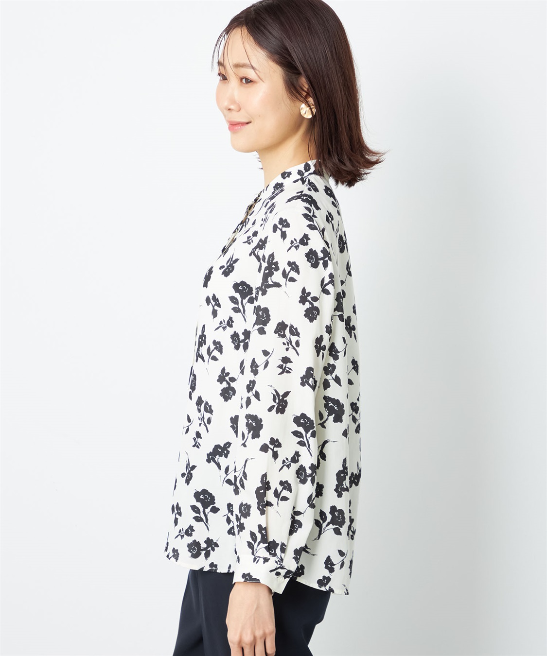 A/C DESIGN BY ALPHA CUBIC プリントブラウス_sub_2