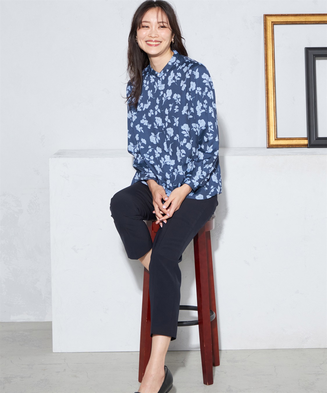 A/C DESIGN BY ALPHA CUBIC プリントブラウス_sub_10