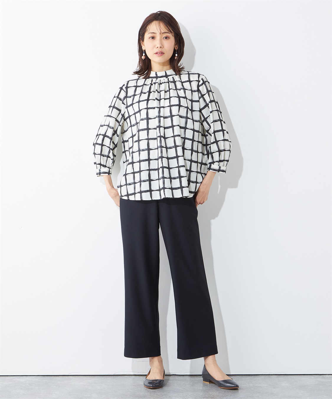 A/C DESIGN BY ALPHA CUBIC チェックブラウス_sub_1