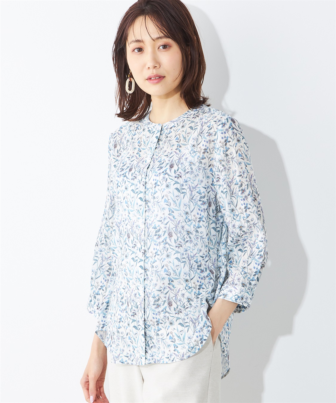 A/C DESIGN BY ALPHA CUBIC リバティプリントブラウス_sub_1