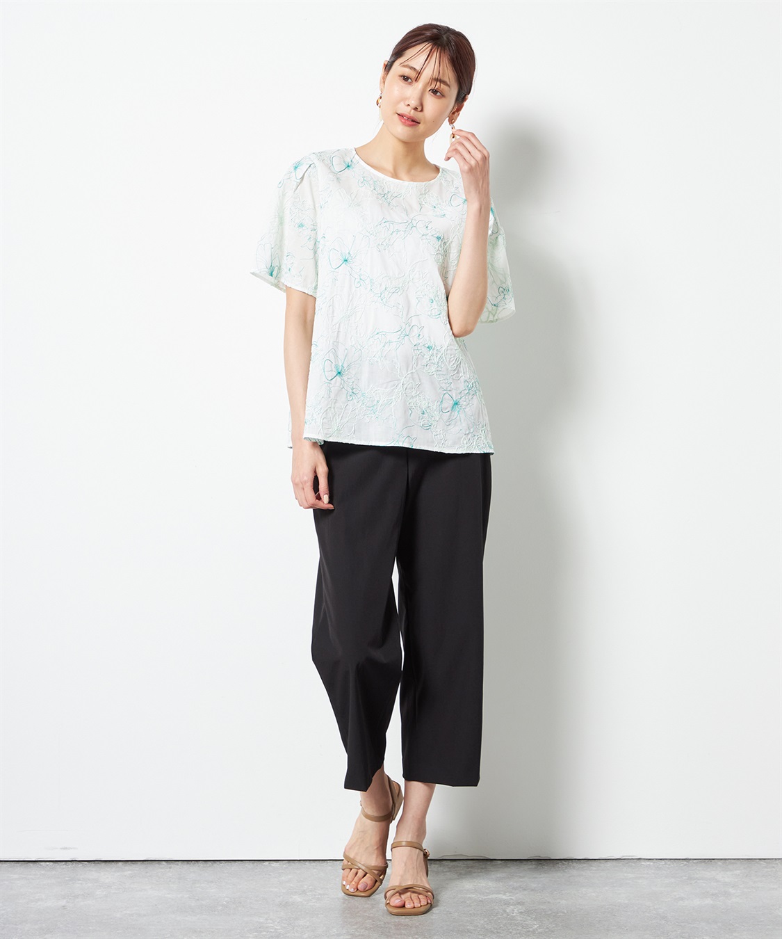 A/C DESIGN BY ALPHA CUBIC 刺繍ブラウス_sub_8