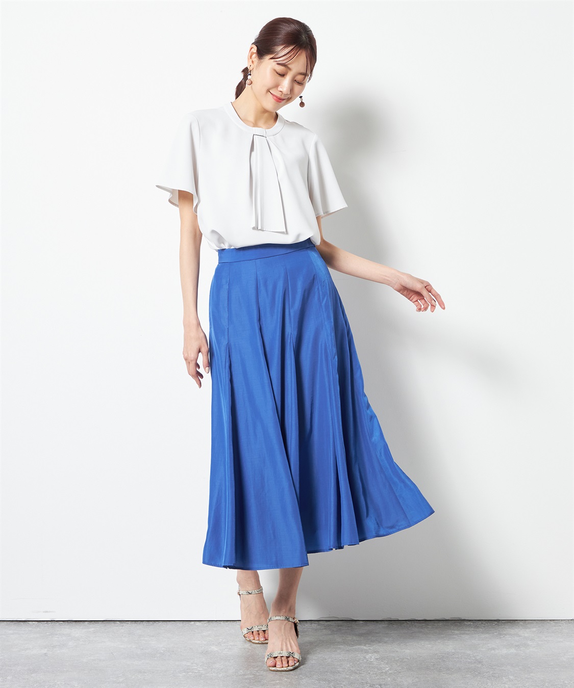 A/C DESIGN BY ALPHA CUBIC 【接触冷感】ボウタイブラウス_sub_9