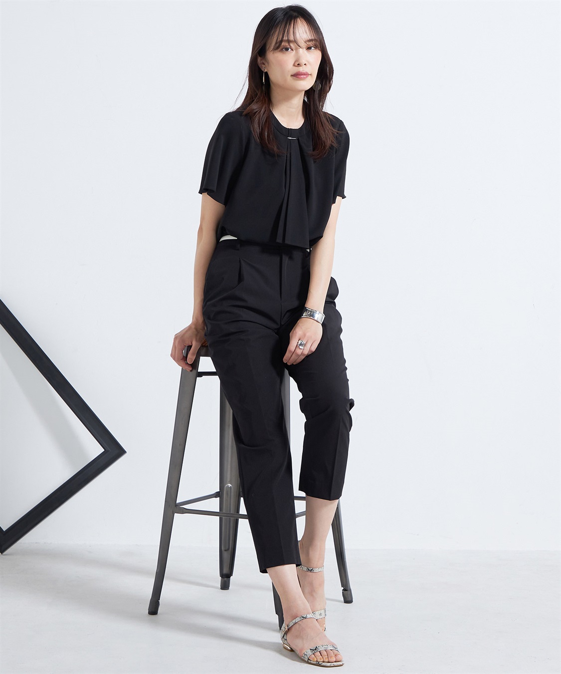 A/C DESIGN BY ALPHA CUBIC 【接触冷感】ボウタイブラウス_sub_10