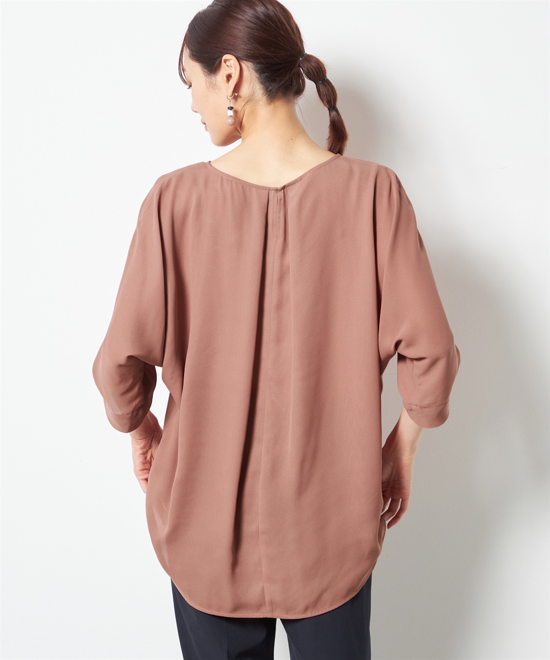 A/C DESIGN BY ALPHA CUBIC 【接触冷感】ジョーゼットブラウス_sub_3