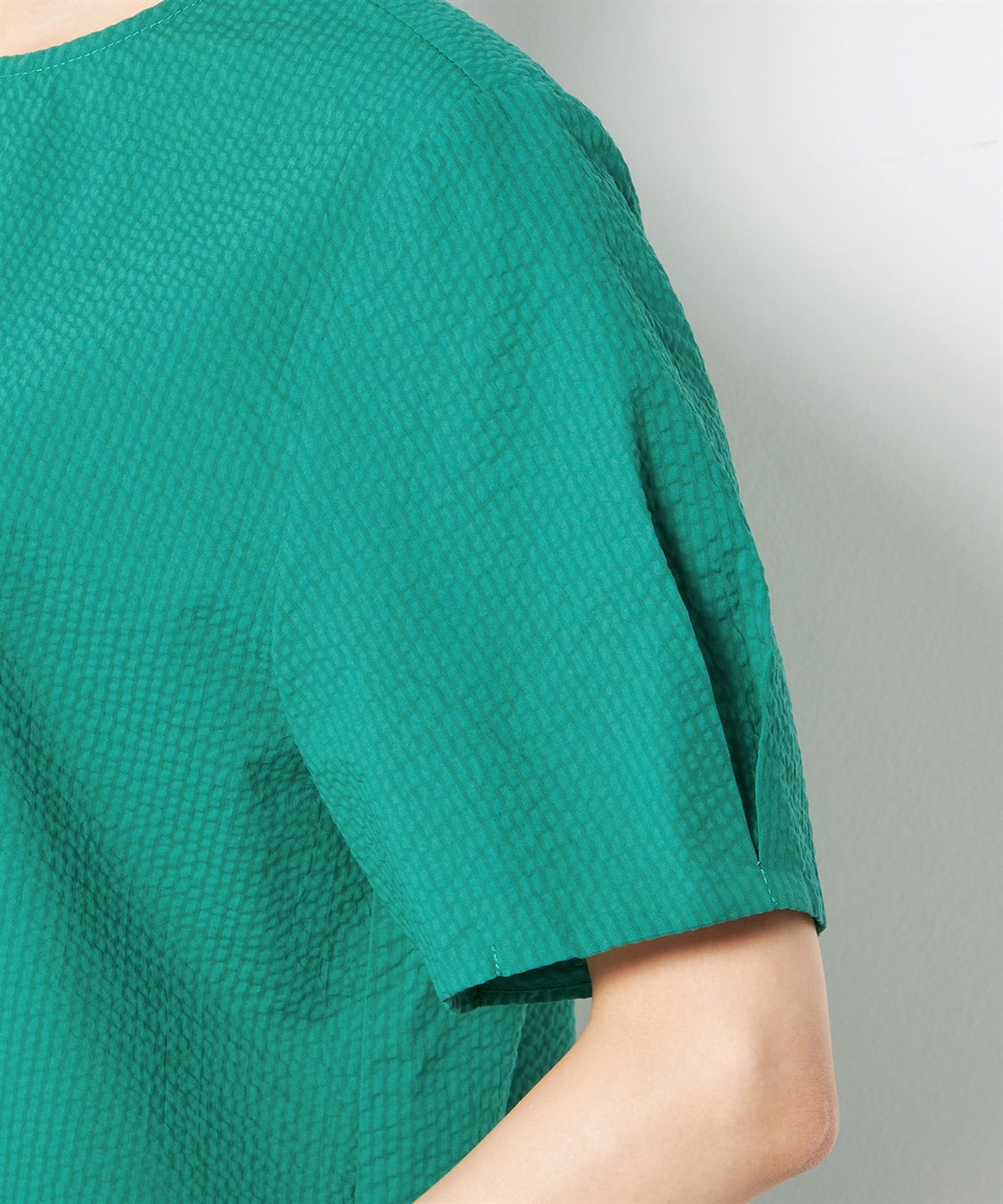 A/C DESIGN BY ALPHA CUBIC コットンサッカーブラウス_sub_6