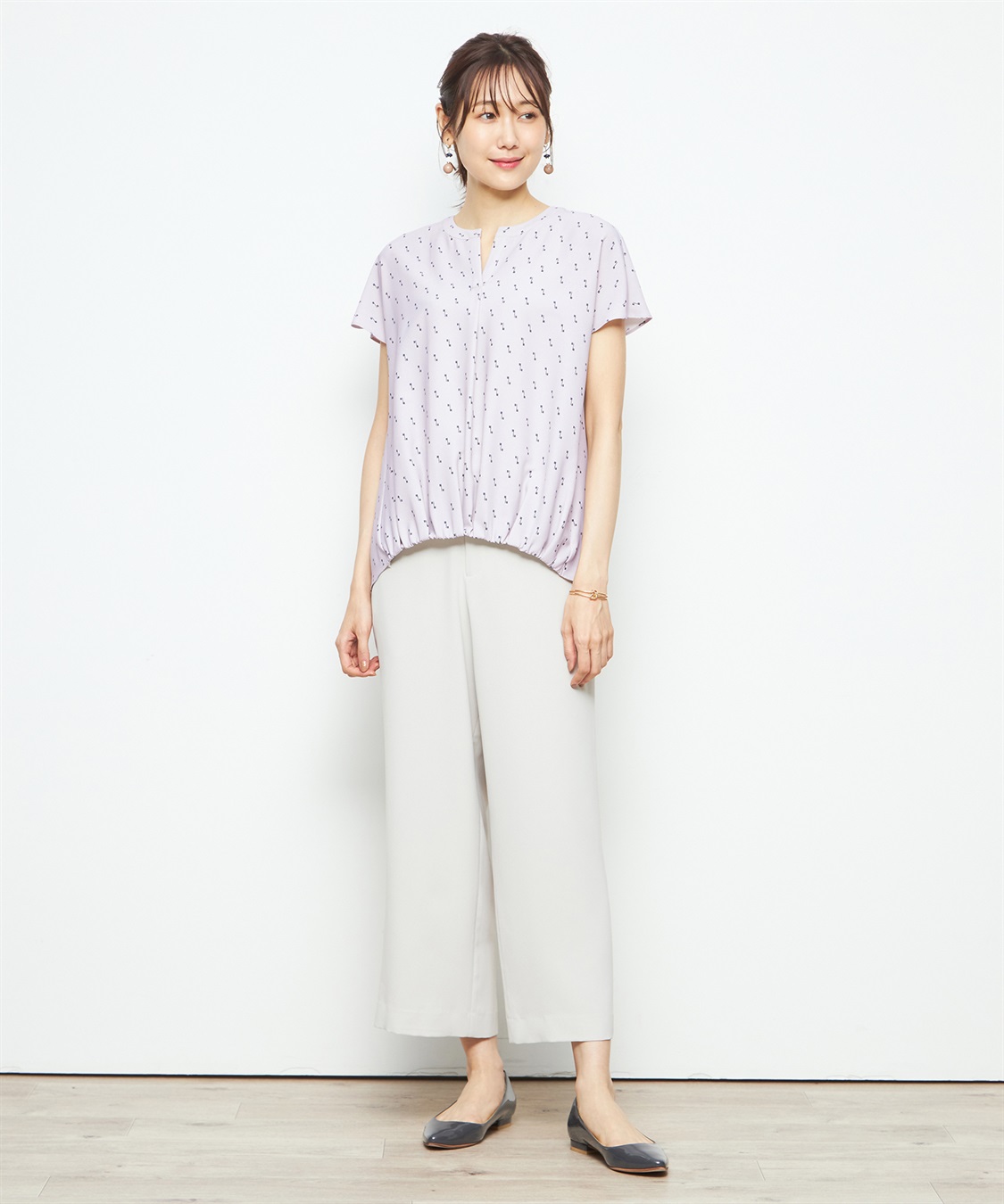 A/C DESIGN BY ALPHA CUBIC 【接触冷感】スキッパーブラウス_sub_1