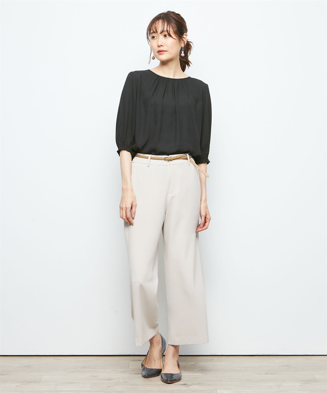 A/C DESIGN BY ALPHA CUBIC ジョーゼットプリントブラウス_sub_8