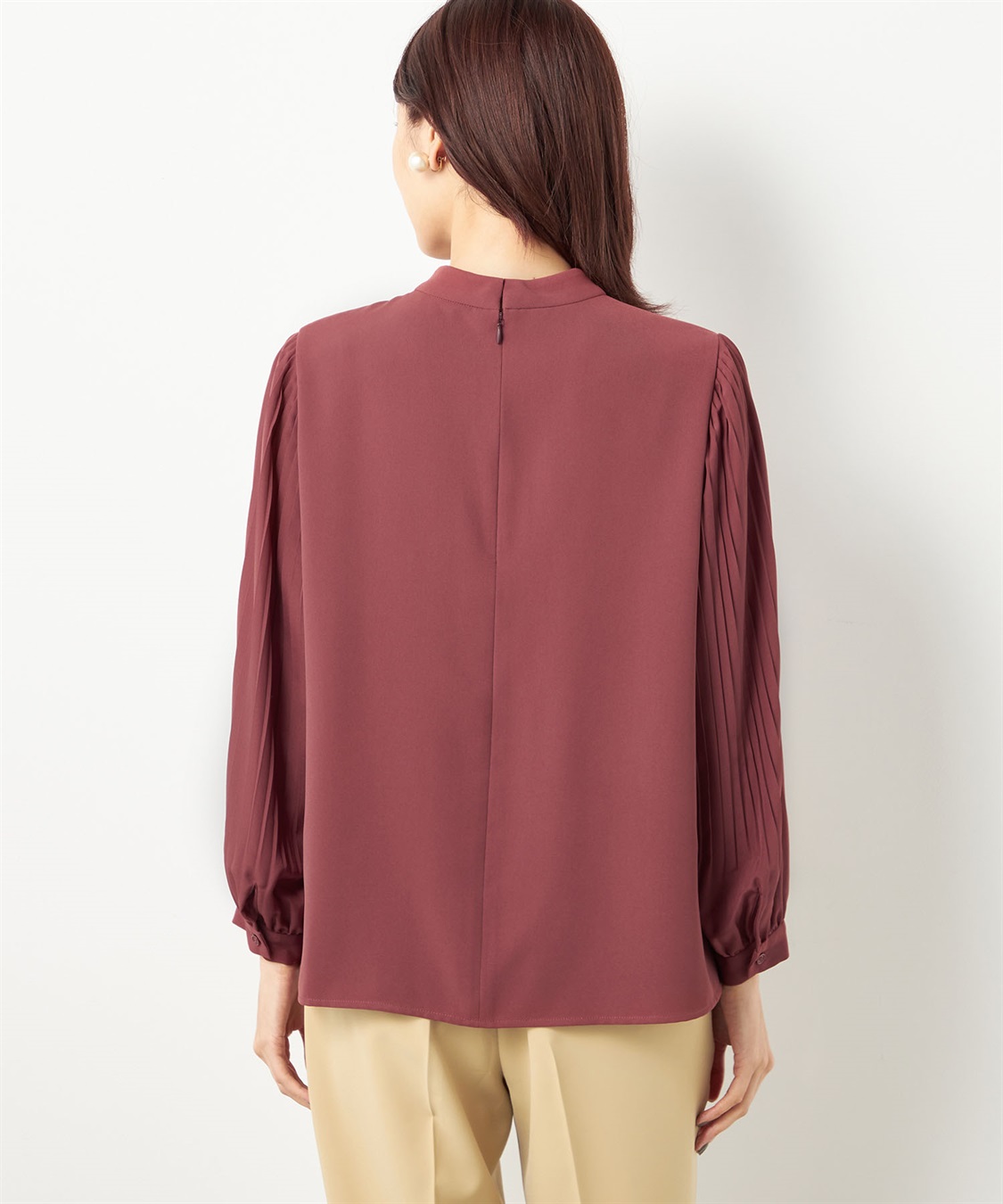 A/C DESIGN BY ALPHA CUBIC プリーツスリーブブラウス_sub_3