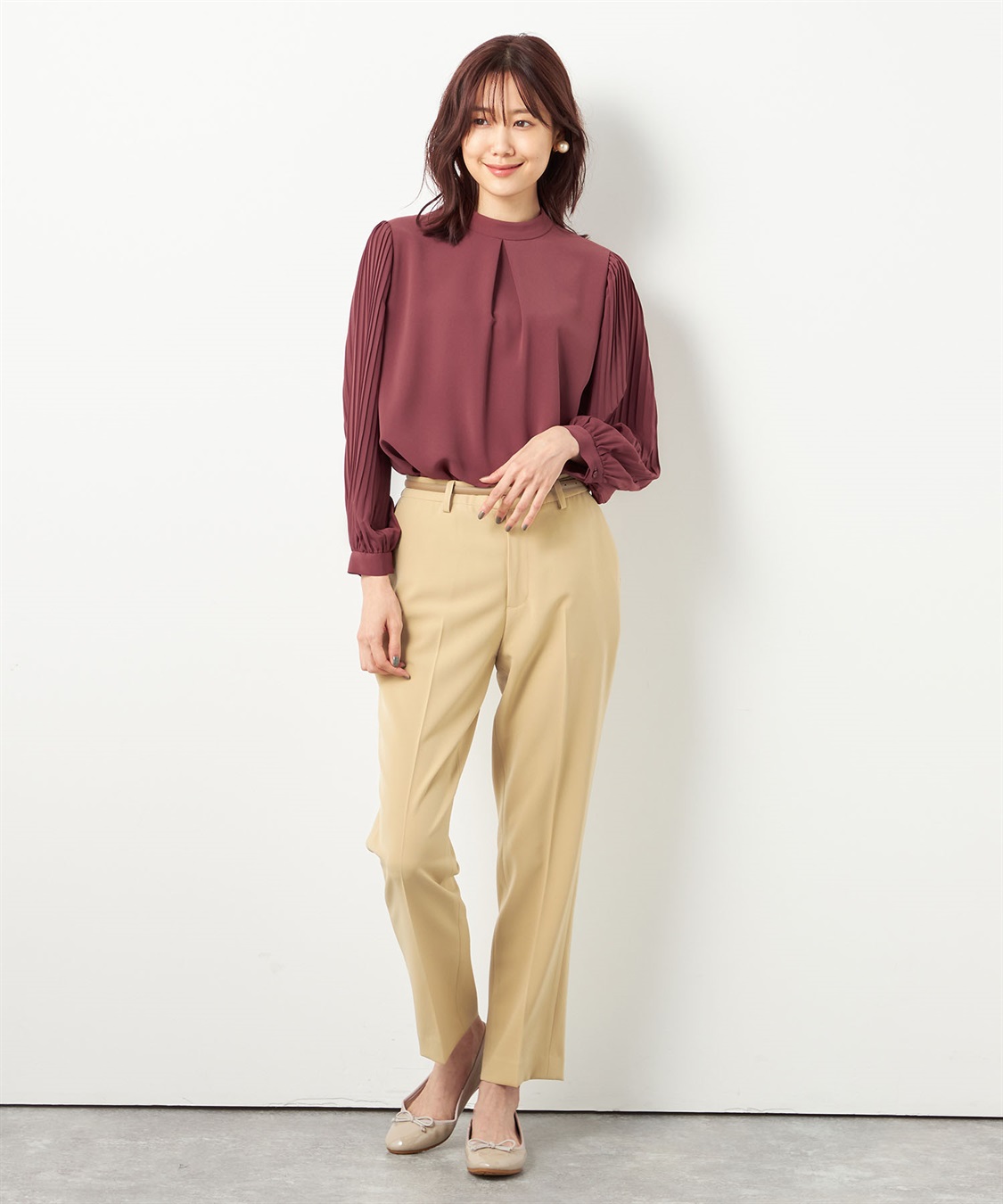 A/C DESIGN BY ALPHA CUBIC プリーツスリーブブラウス_sub_9