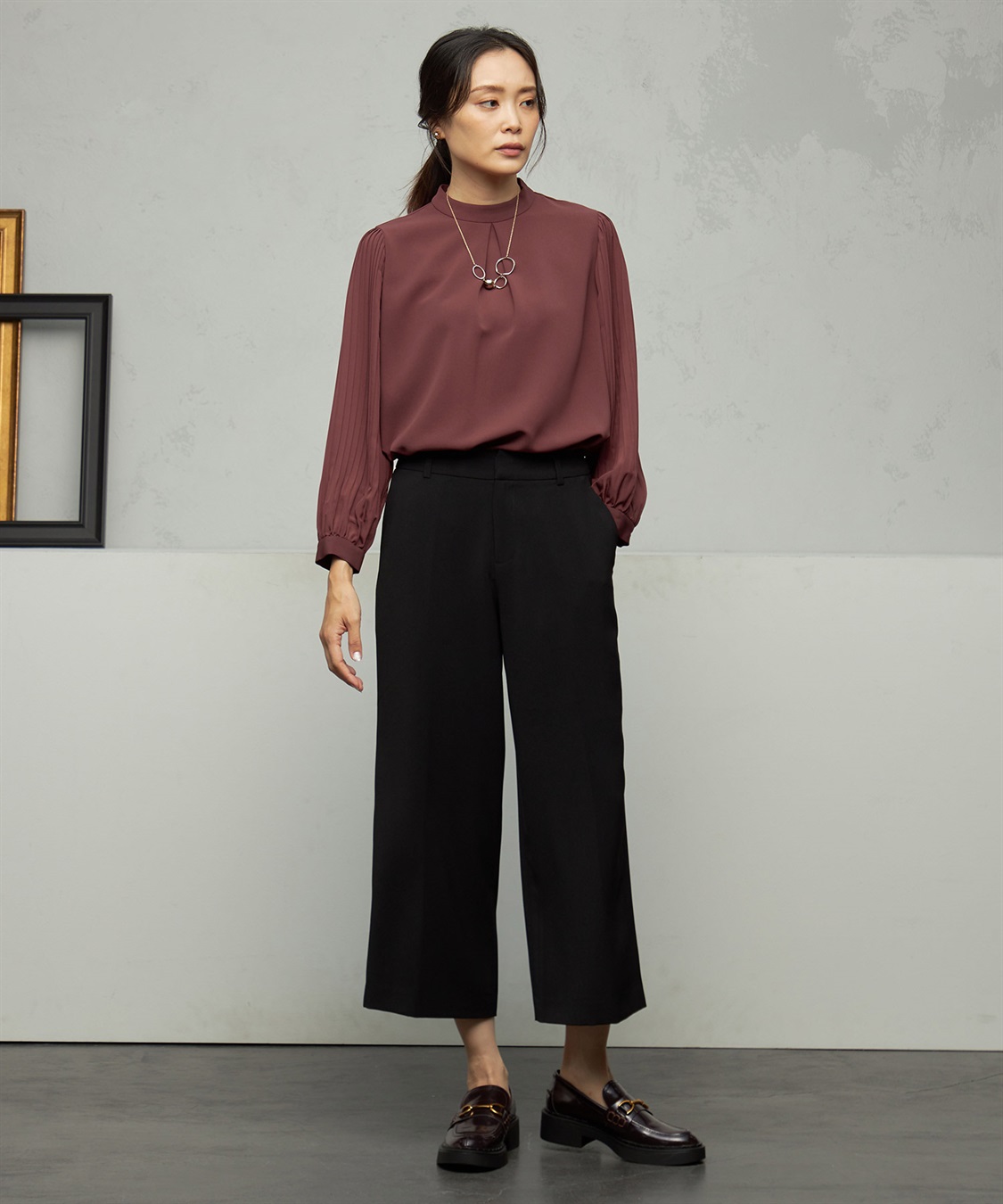 A/C DESIGN BY ALPHA CUBIC プリーツスリーブブラウス_sub_10