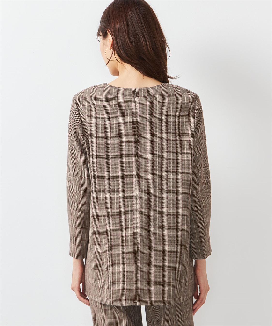 A/C DESIGN BY ALPHA CUBIC ローズオイル加工キーネックブラウス_sub_3