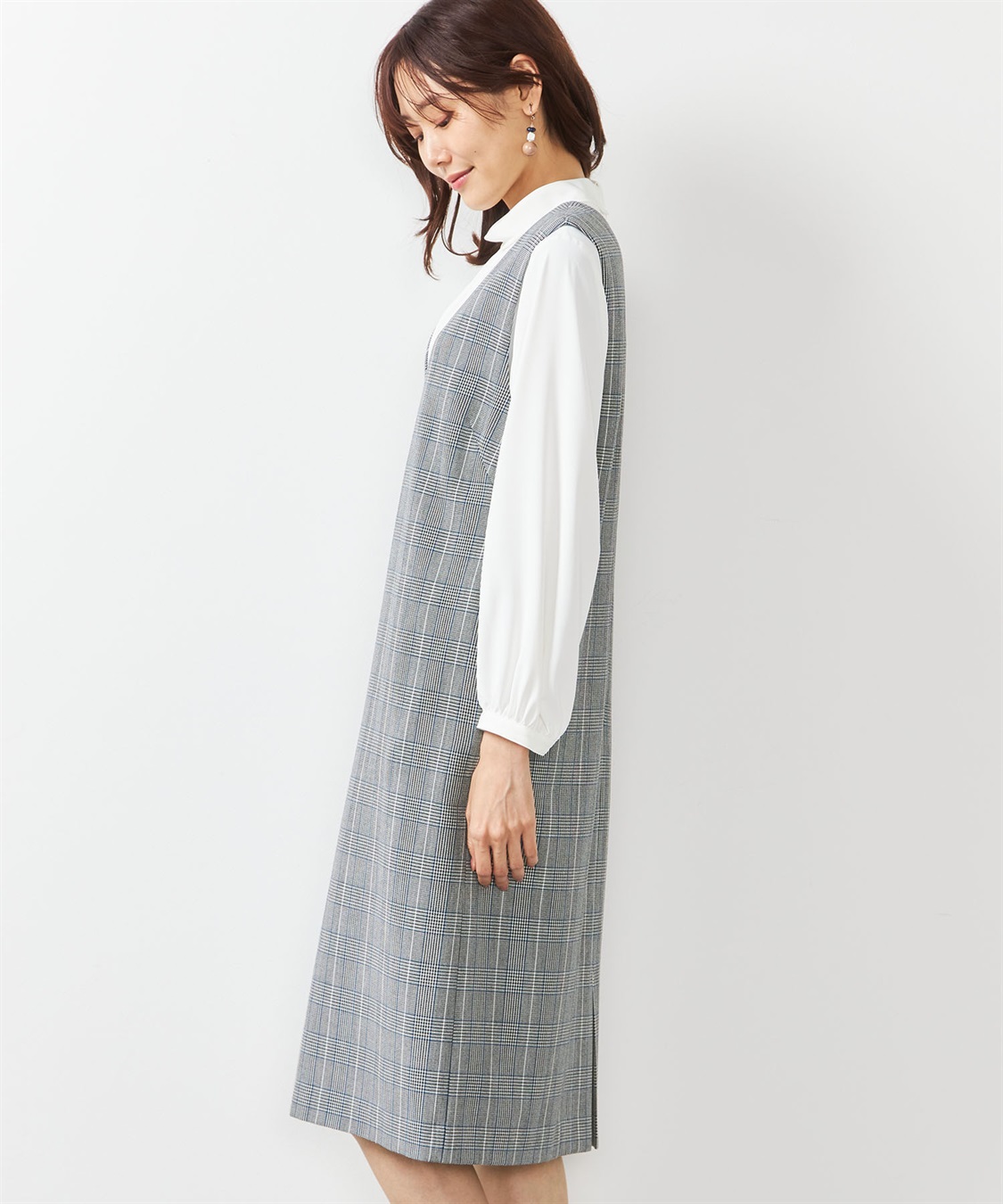 A/C DESIGN BY ALPHA CUBIC ローズオイル加工ジャンパースカート_sub_1