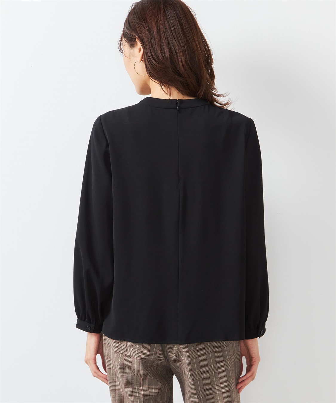 A/C DESIGN BY ALPHA CUBIC メタルパーツ付きボウタイブラウス_sub_2