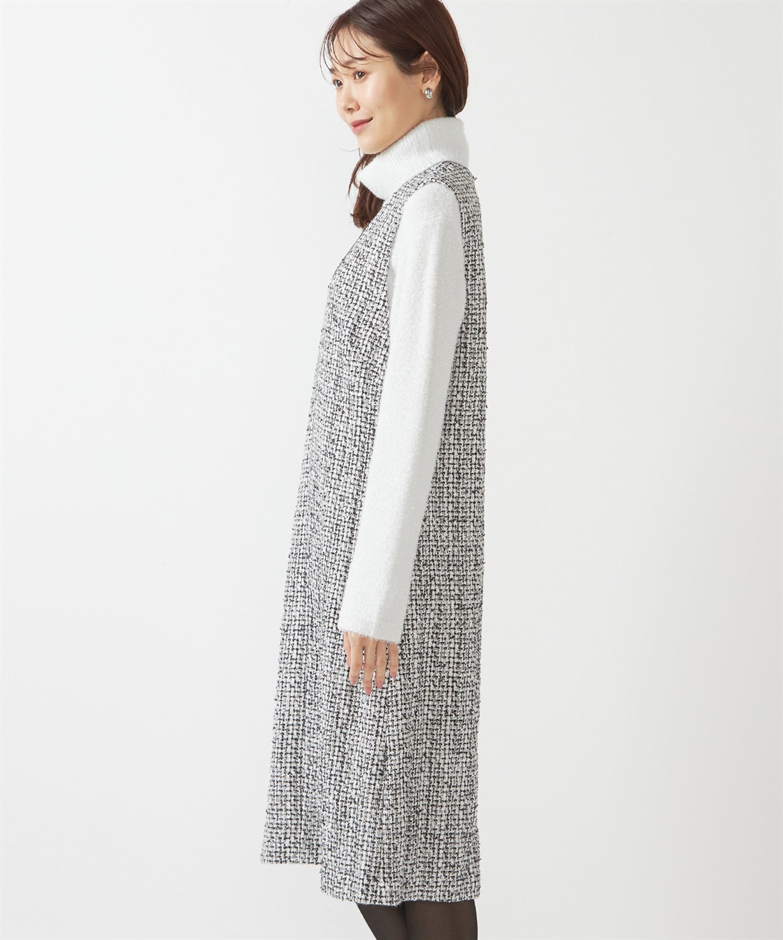 A/C DESIGN BY ALPHA CUBIC ツイードジャンパードレス_sub_2