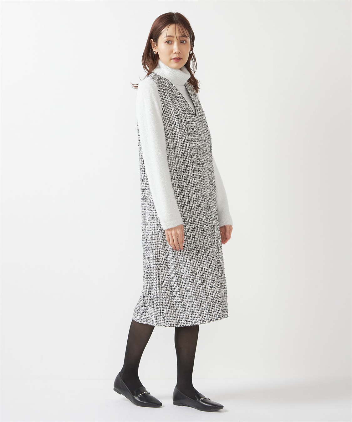 ツイードジャンパードレス A/C DESIGN BY ALPHA CUBIC｜クロスプラス