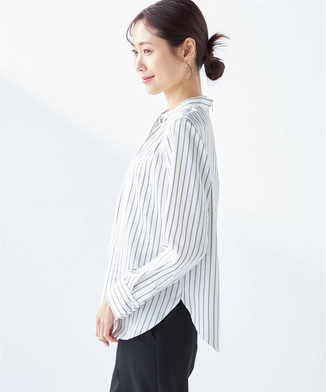 ストライプタイブラウス A/C DESIGN BY ALPHA CUBIC｜クロス