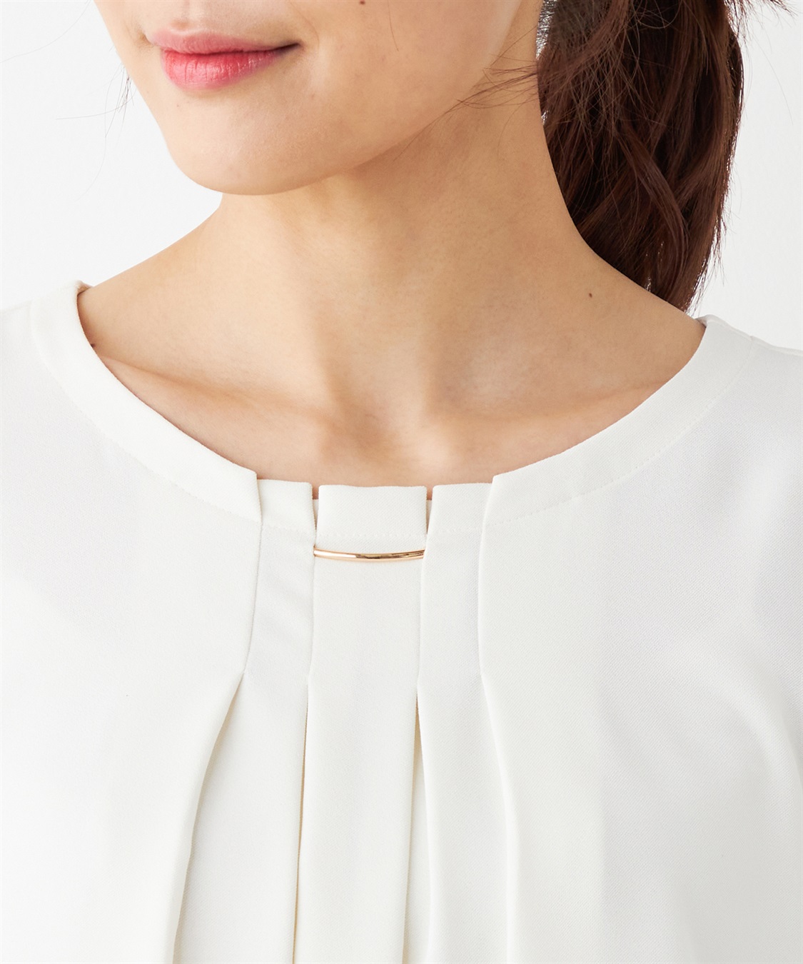 A/C DESIGN BY ALPHA CUBIC メタルパーツタックブラウス_sub_3