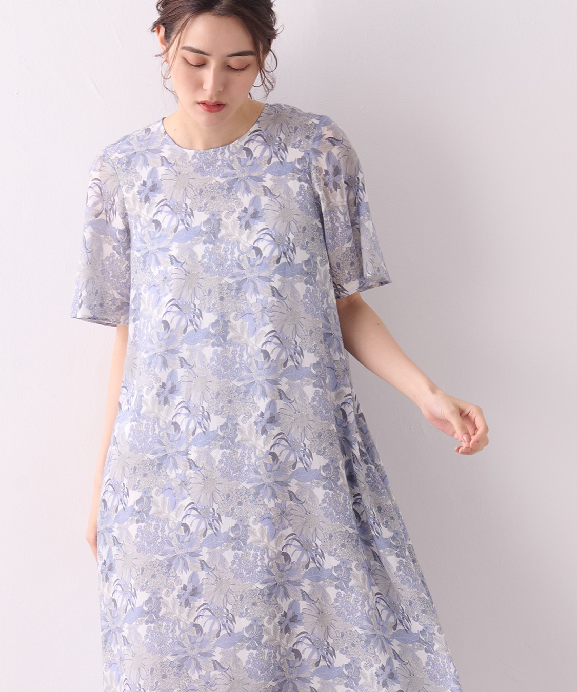 A/C DESIGN BY ALPHA CUBIC リバティプリントクルーネックワンピース_sub_13